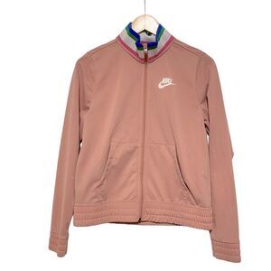 Nike Pastel Pink Mock Neck Full Zip Track Jacket Size XS